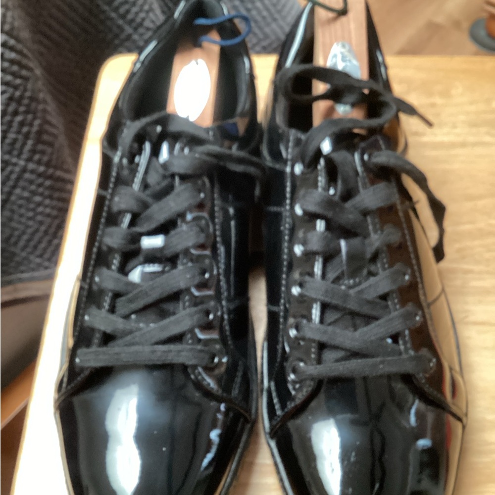 INC International Concepts Men's Glossy Black Sneakers. 238